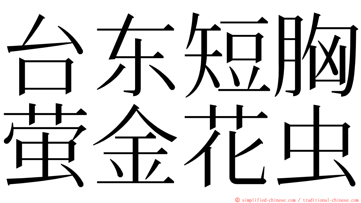 台东短胸萤金花虫 ming font