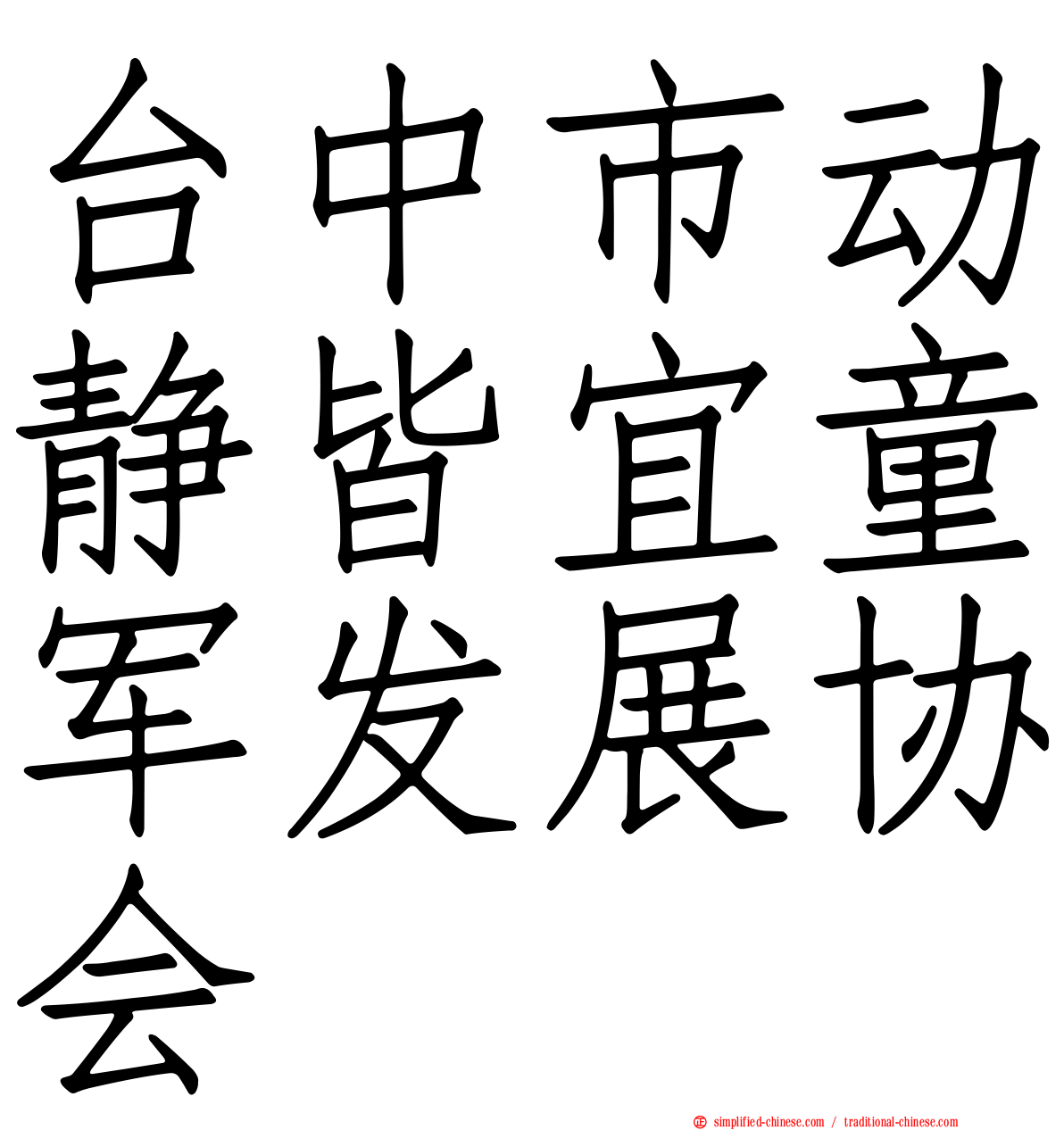 台中市动静皆宜童军发展协会