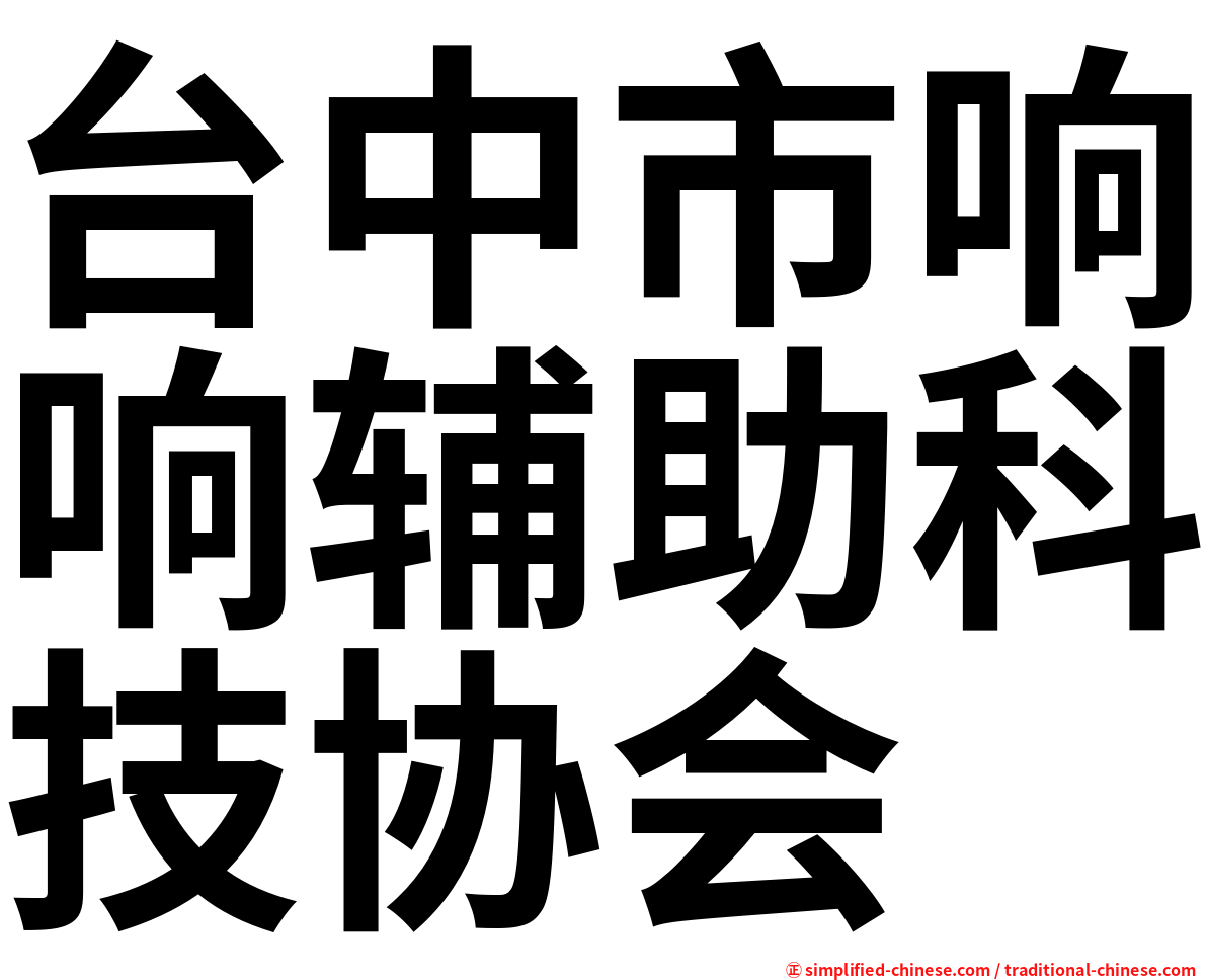 台中市响响辅助科技协会