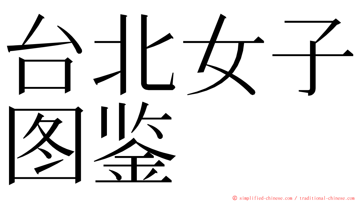 台北女子图鉴 ming font