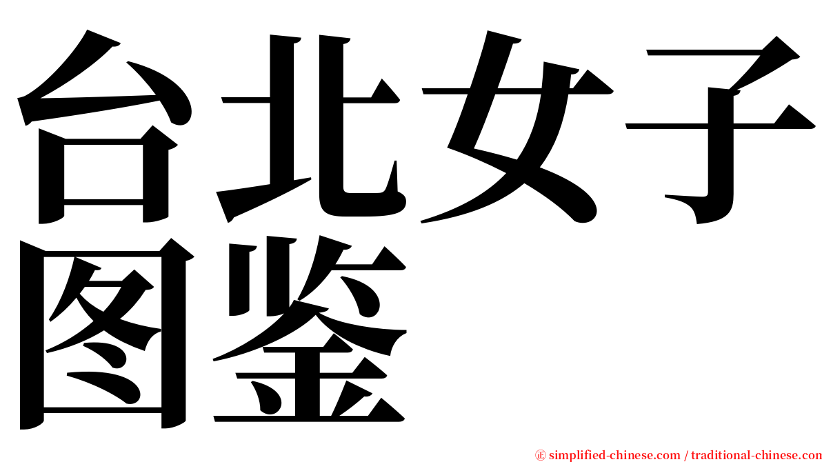 台北女子图鉴 serif font