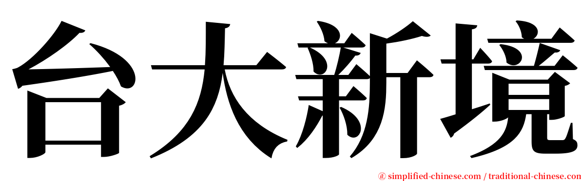 台大新境 serif font