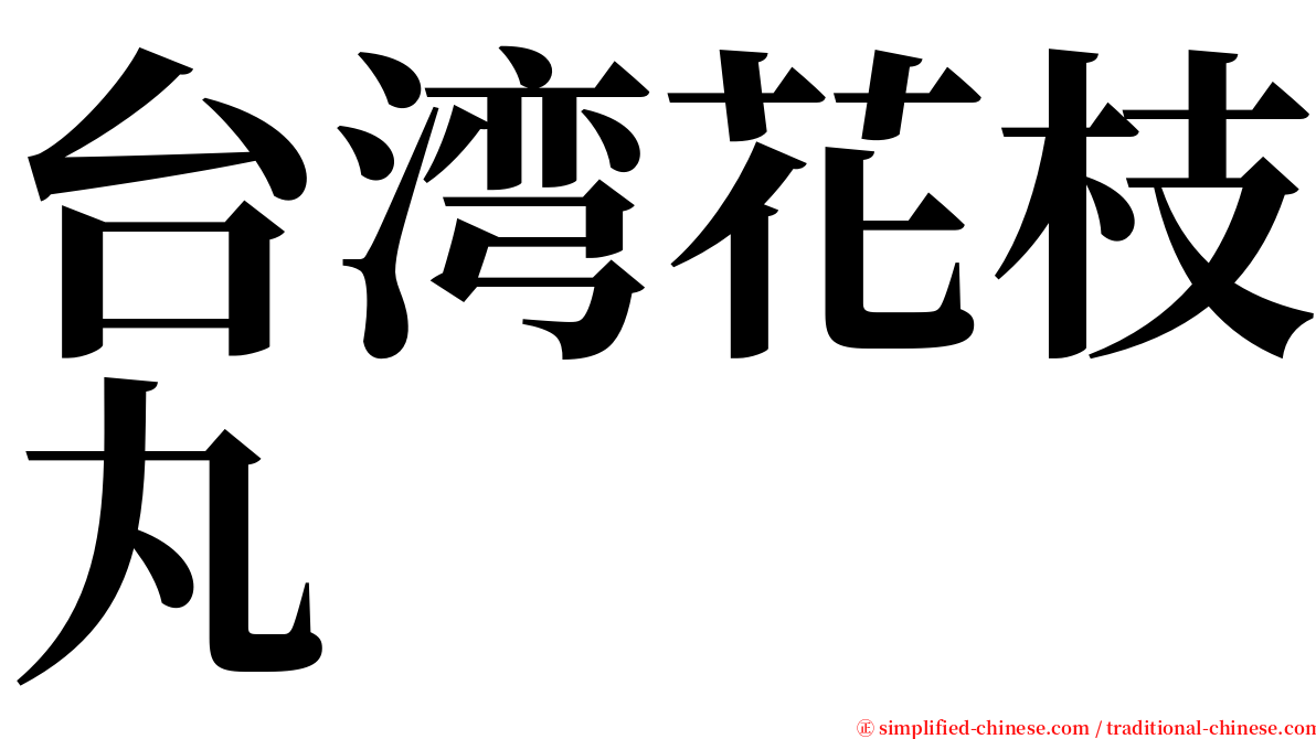 台湾花枝丸 serif font