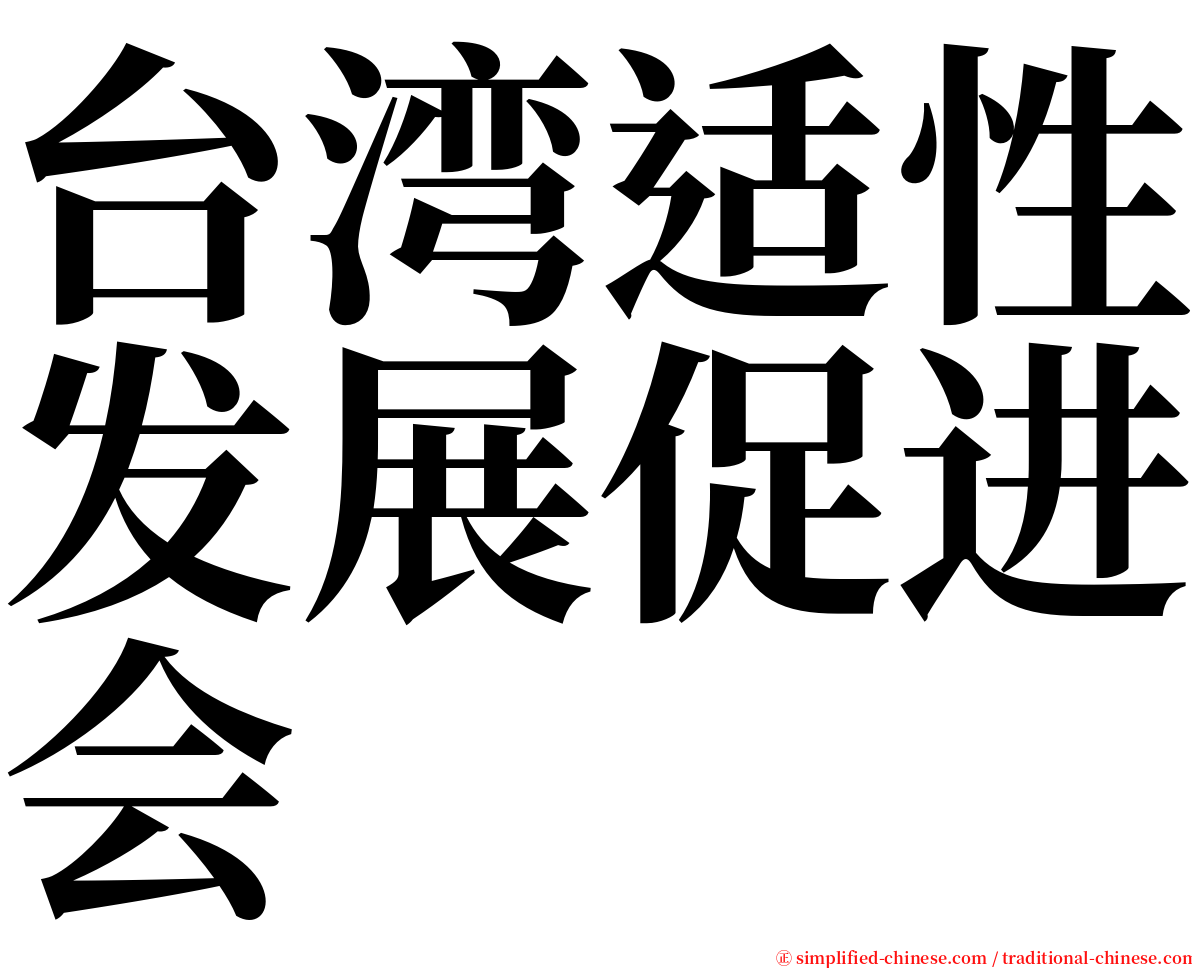 台湾适性发展促进会 serif font