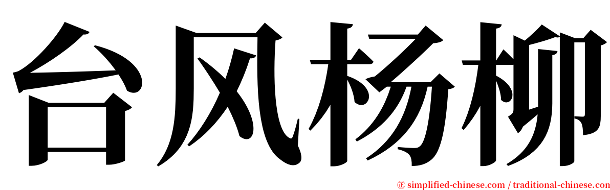 台风杨柳 serif font