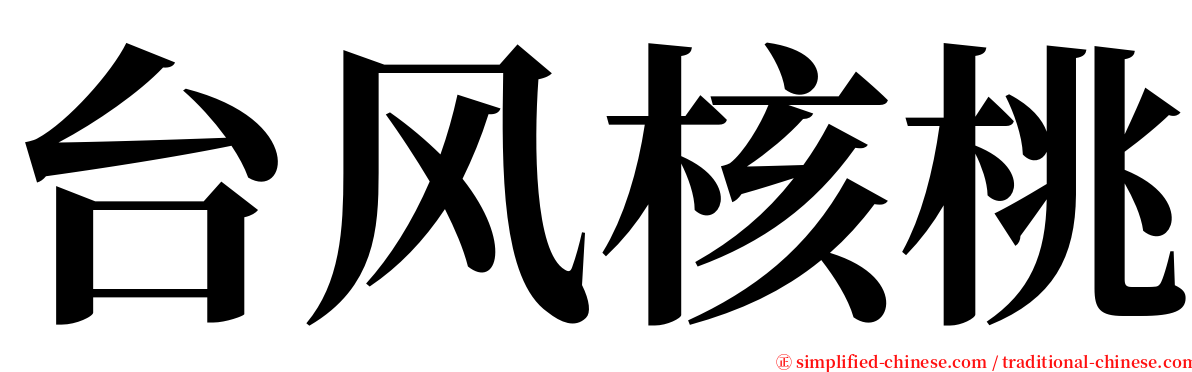 台风核桃 serif font