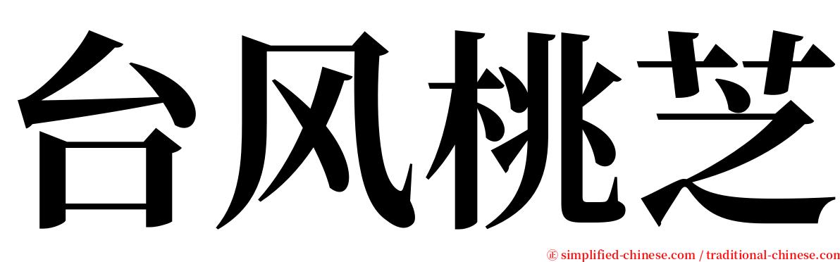 台风桃芝 serif font