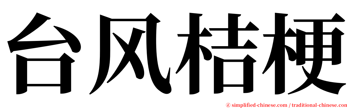 台风桔梗 serif font