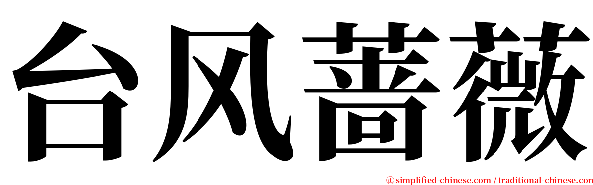 台风蔷薇 serif font