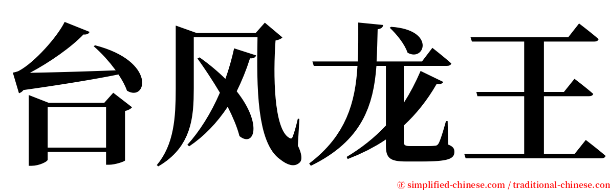 台风龙王 serif font