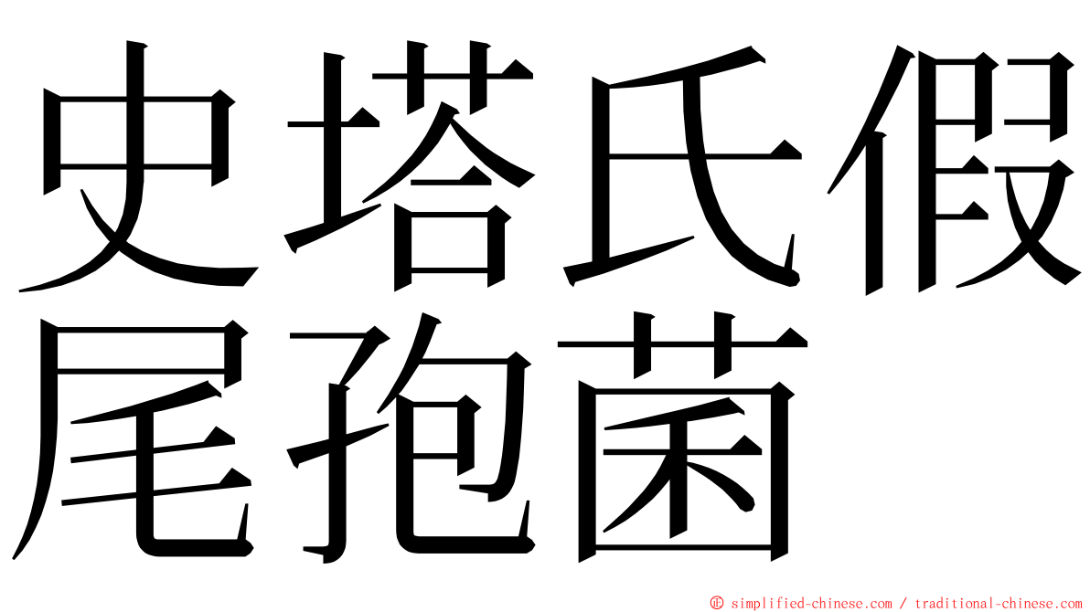 史塔氏假尾孢菌 ming font