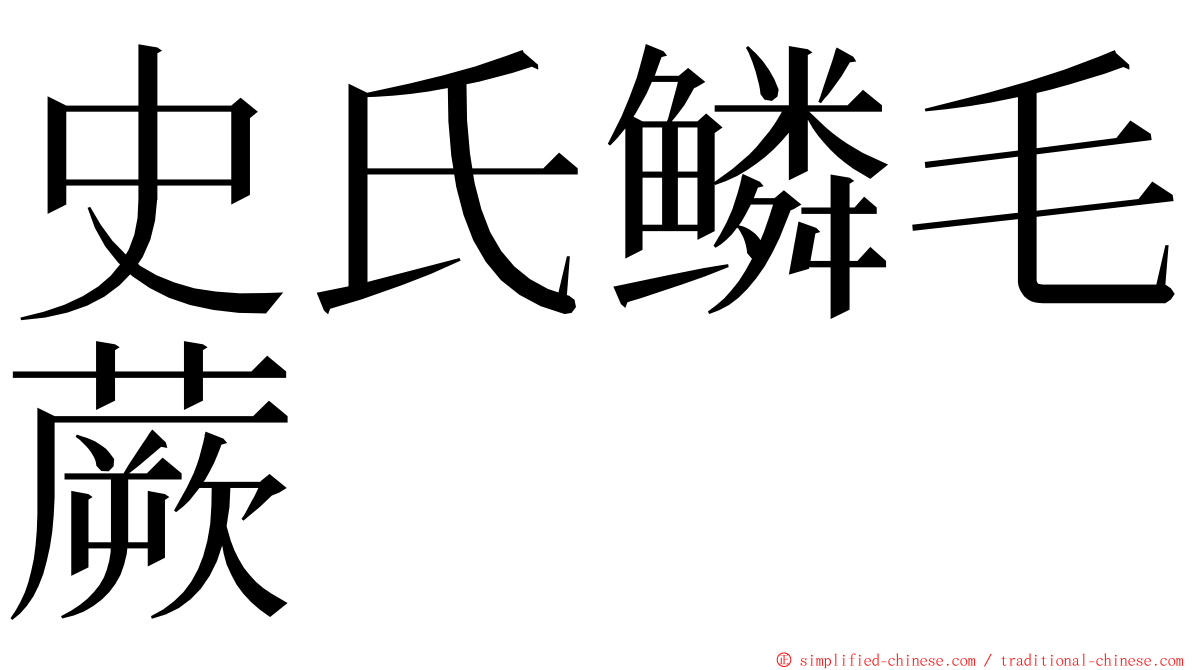 史氏鳞毛蕨 ming font