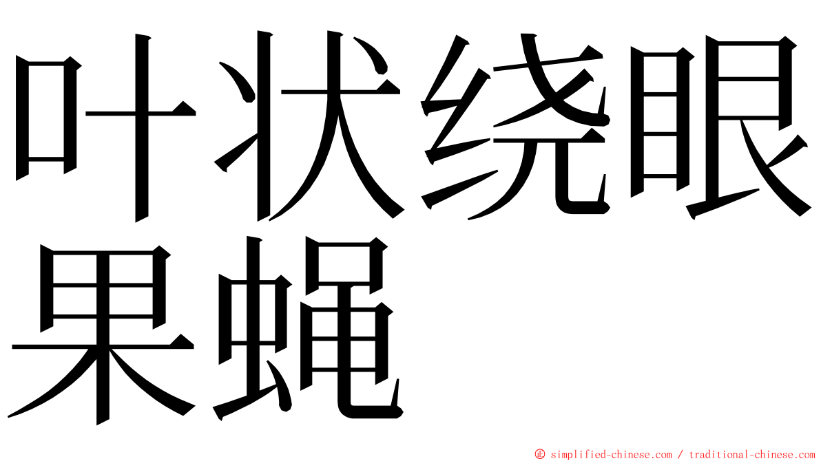 叶状绕眼果蝇 ming font