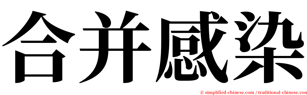 合并感染 serif font