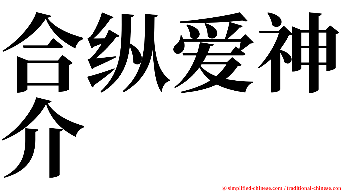 合纵爱神介 serif font