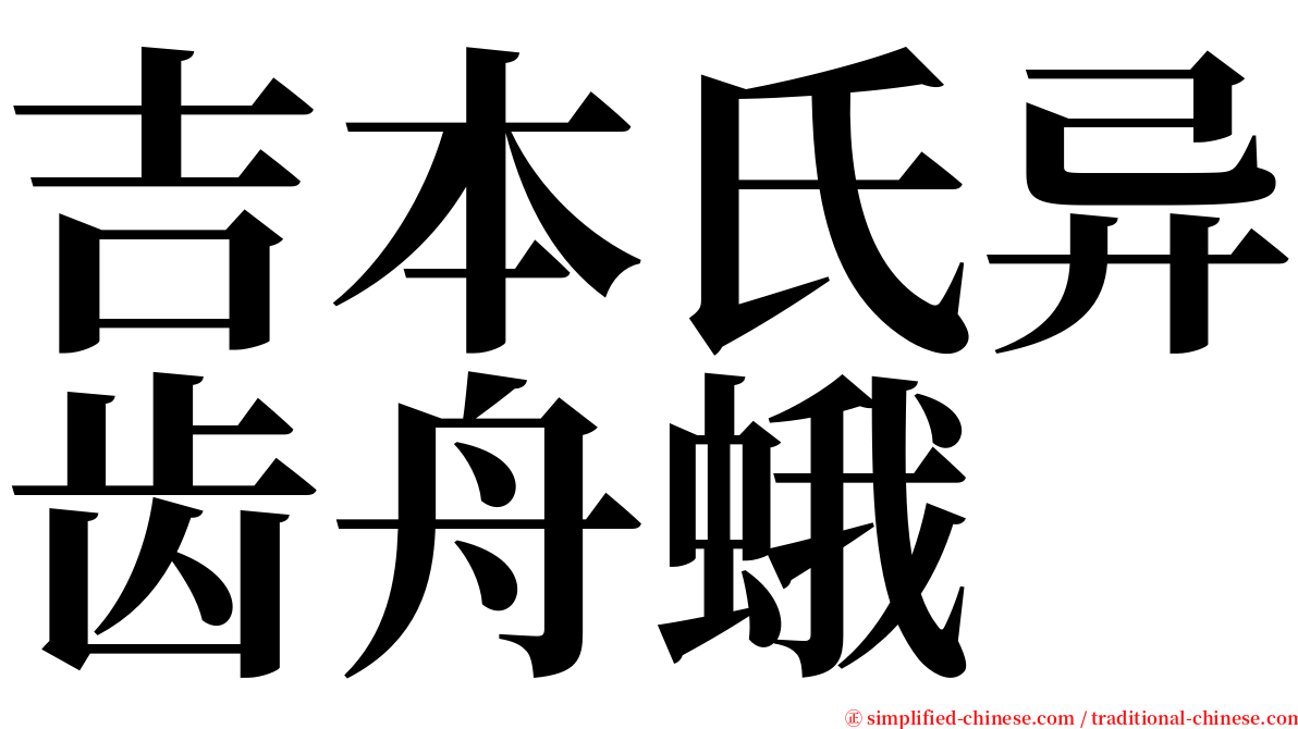 吉本氏异齿舟蛾 serif font