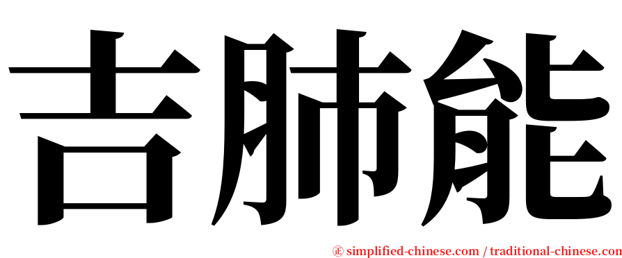 吉肺能 serif font