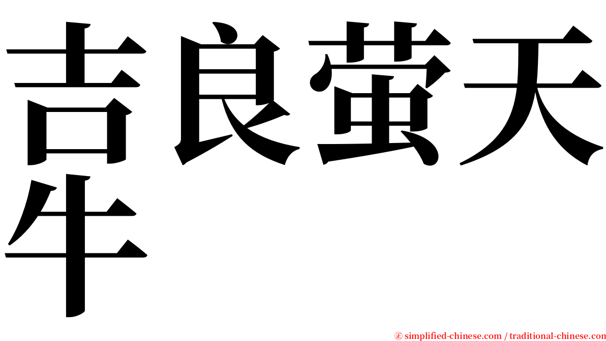 吉良萤天牛 serif font