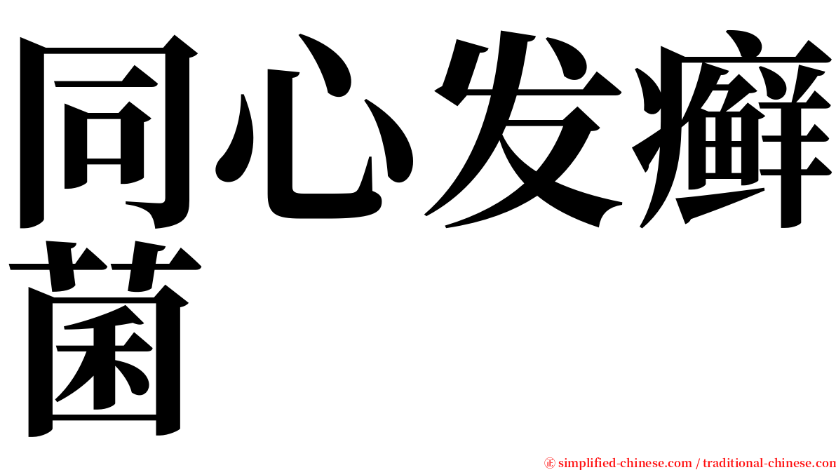 同心发癣菌 serif font