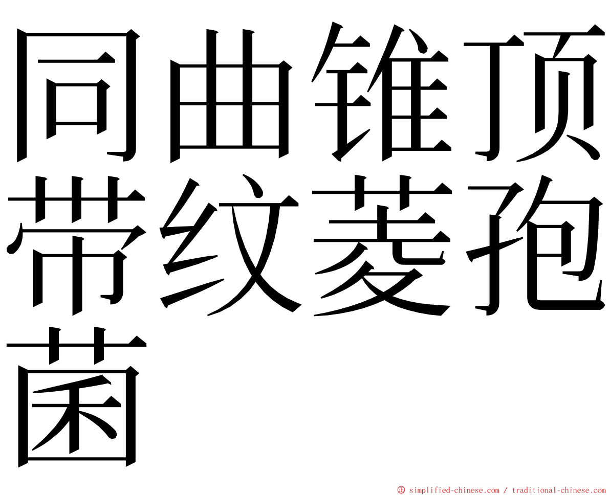 同曲锥顶带纹菱孢菌 ming font