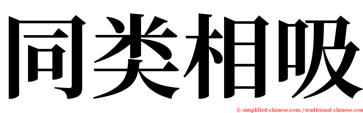 同类相吸 serif font