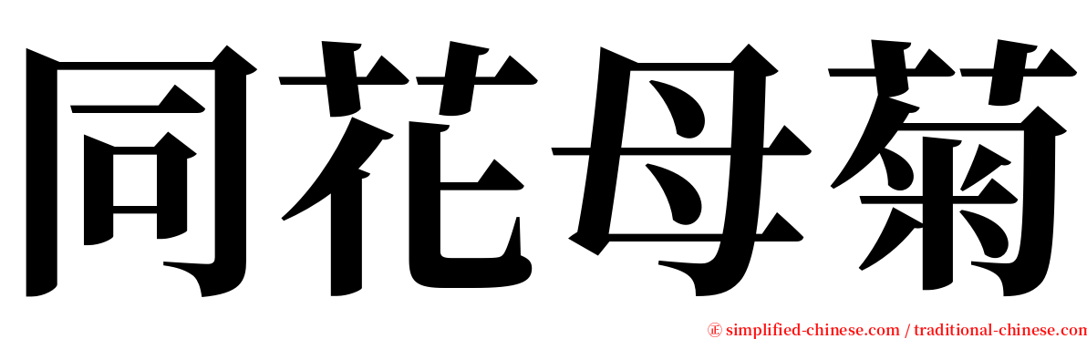 同花母菊 serif font