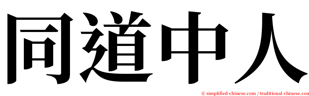 同道中人 serif font