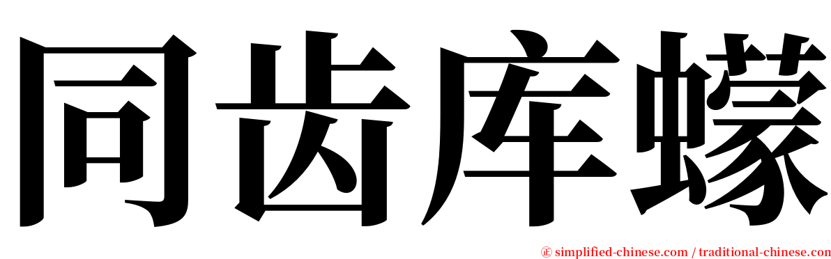 同齿库蠓 serif font