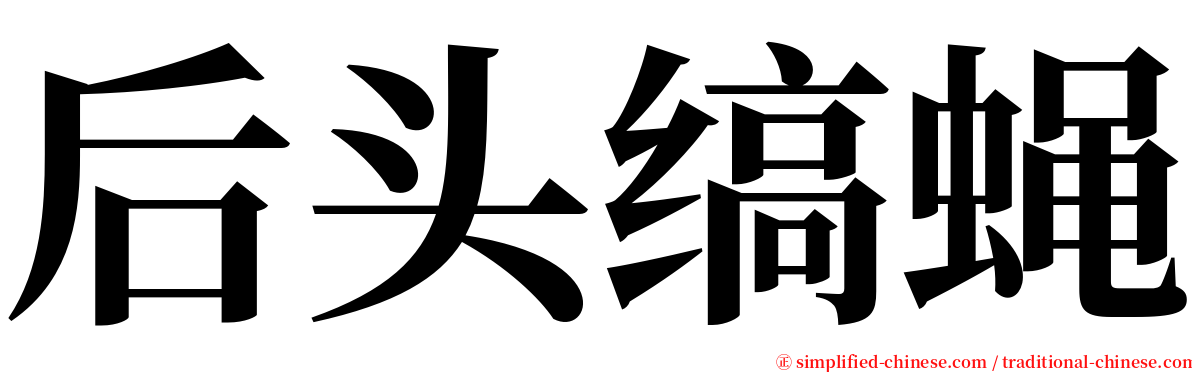 后头缟蝇 serif font