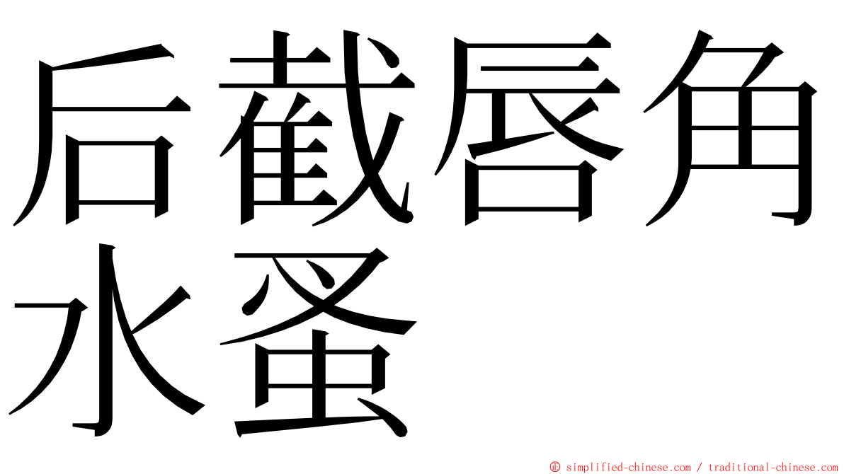 后截唇角水蚤 ming font