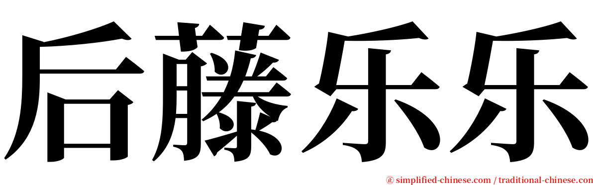 后藤乐乐 serif font