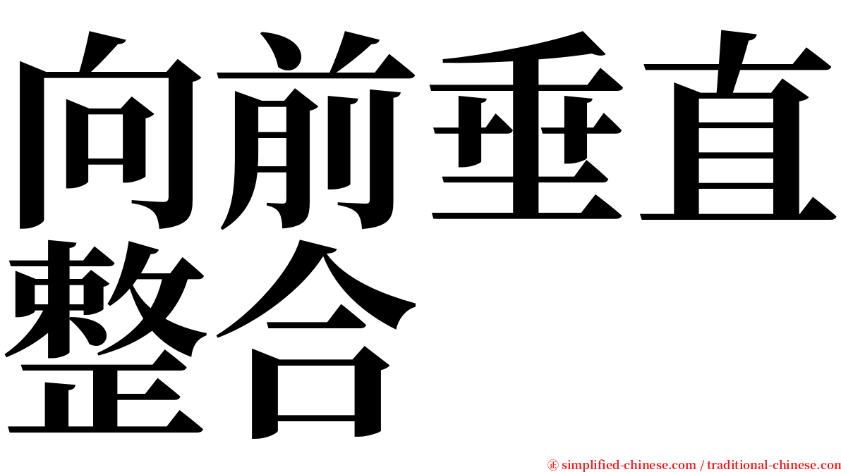 向前垂直整合 serif font