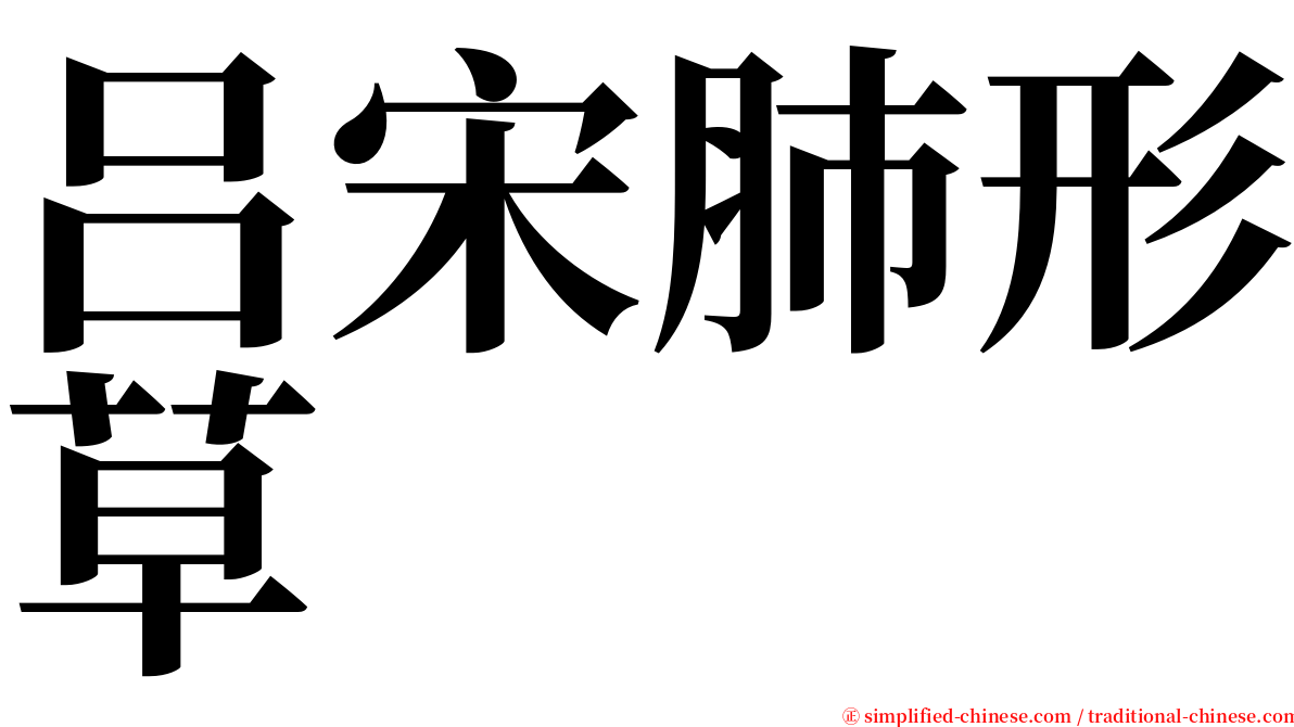 吕宋肺形草 serif font