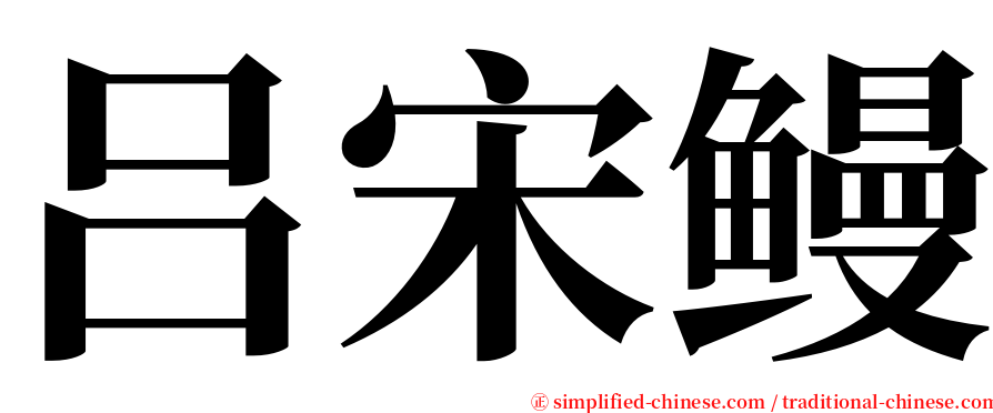 吕宋鳗 serif font