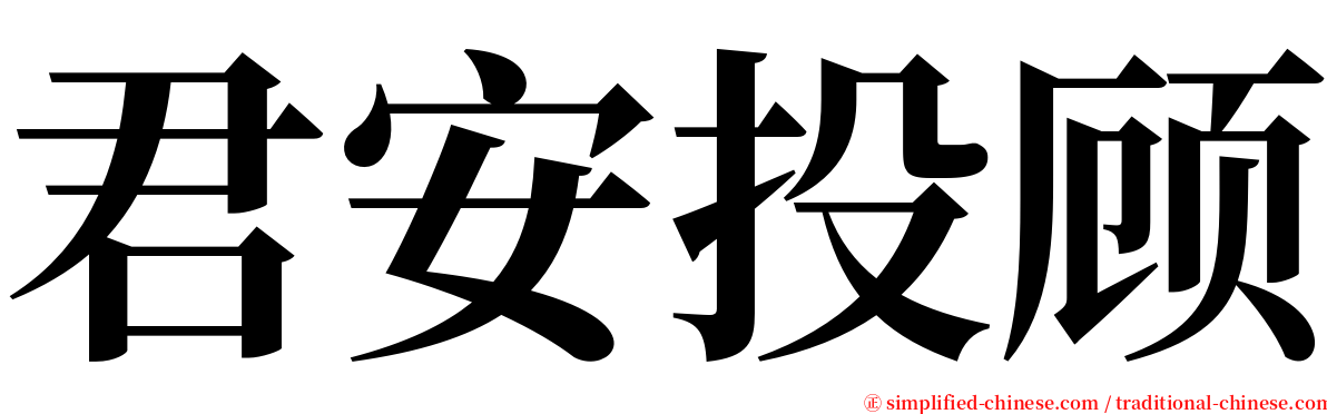 君安投顾 serif font