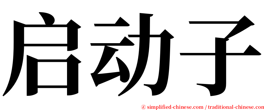 启动子 serif font