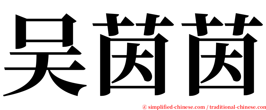 吴茵茵 serif font