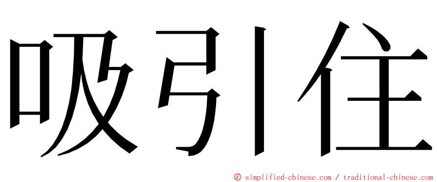 吸引住 ming font