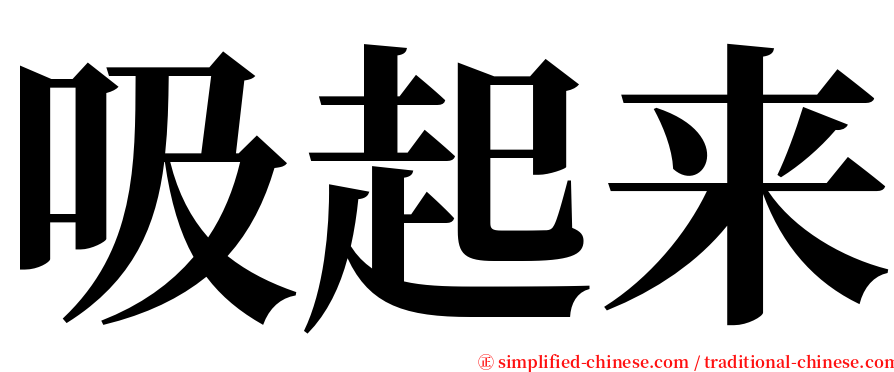 吸起来 serif font