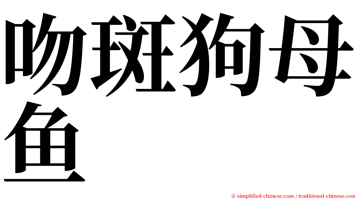 吻斑狗母鱼 serif font