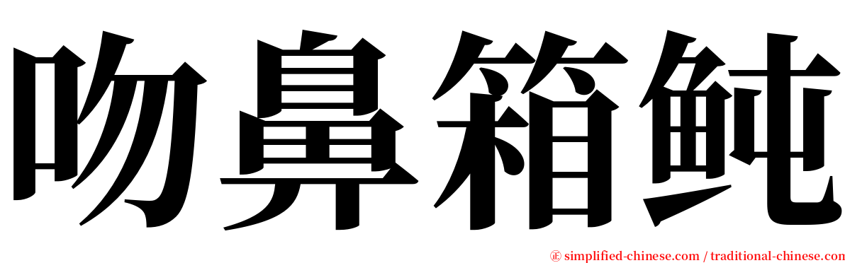 吻鼻箱鲀 serif font