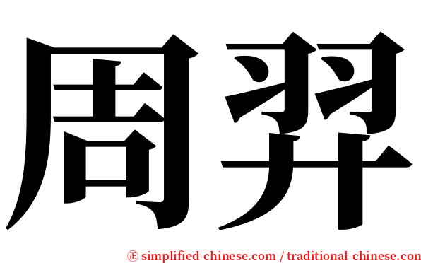 周羿 serif font