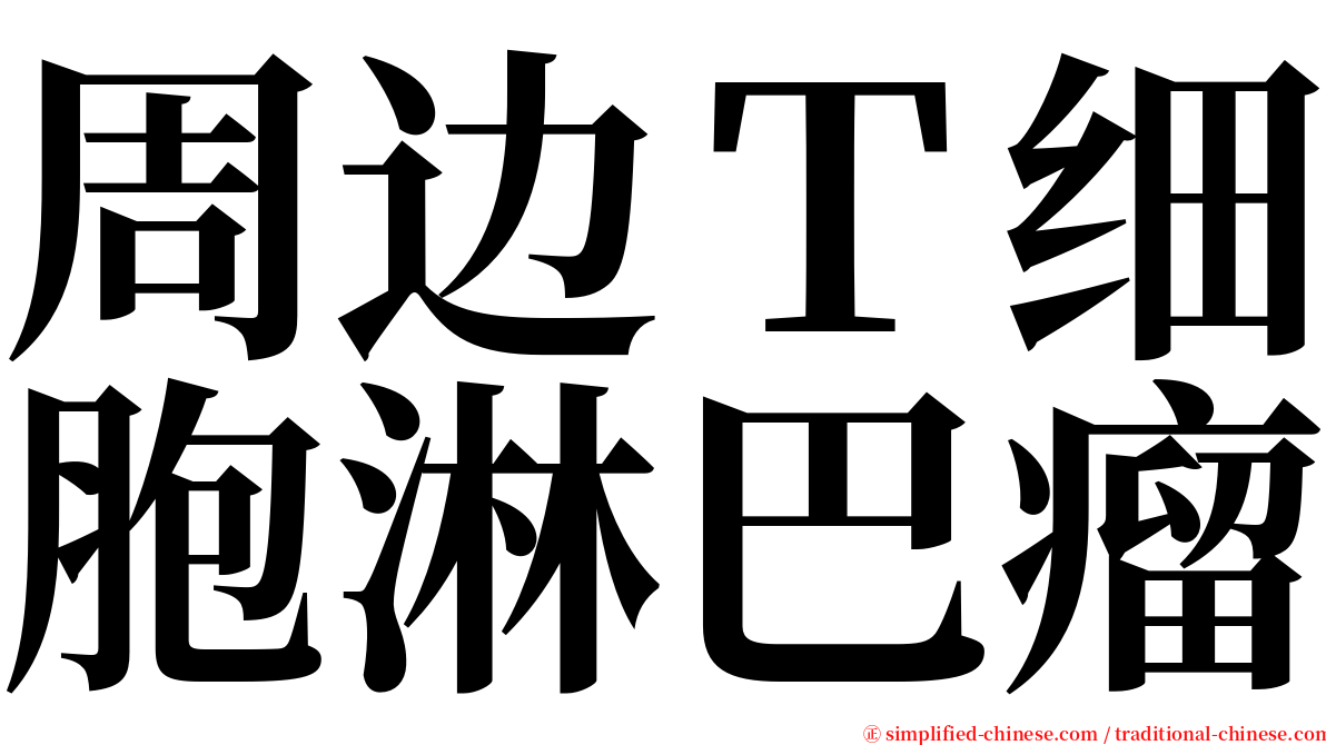 周边Ｔ细胞淋巴瘤 serif font