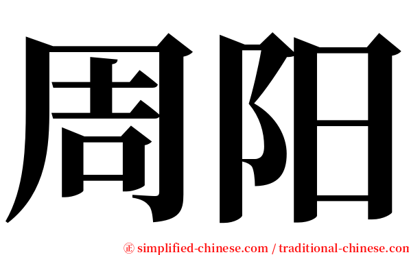 周阳 serif font