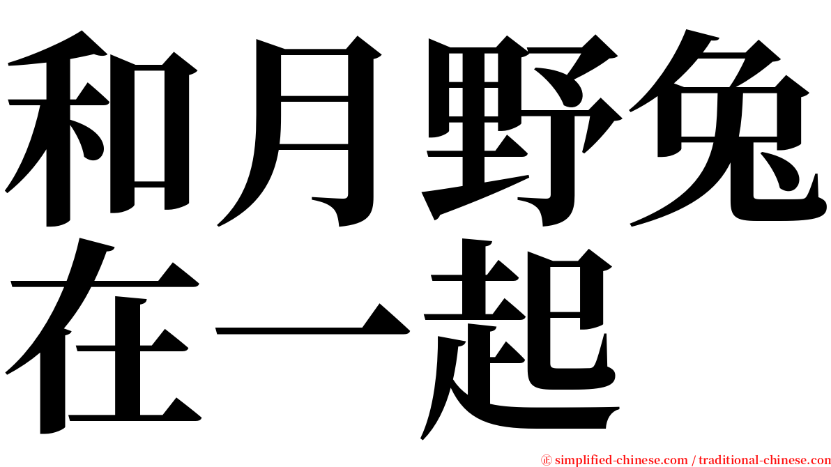 和月野兔在一起 serif font