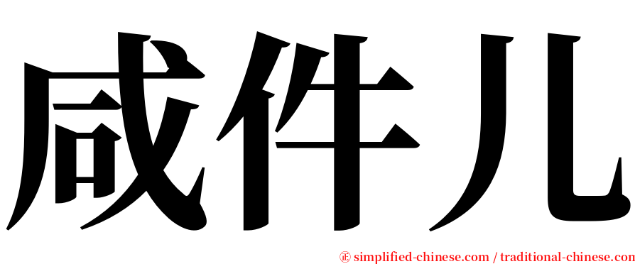 咸件儿 serif font