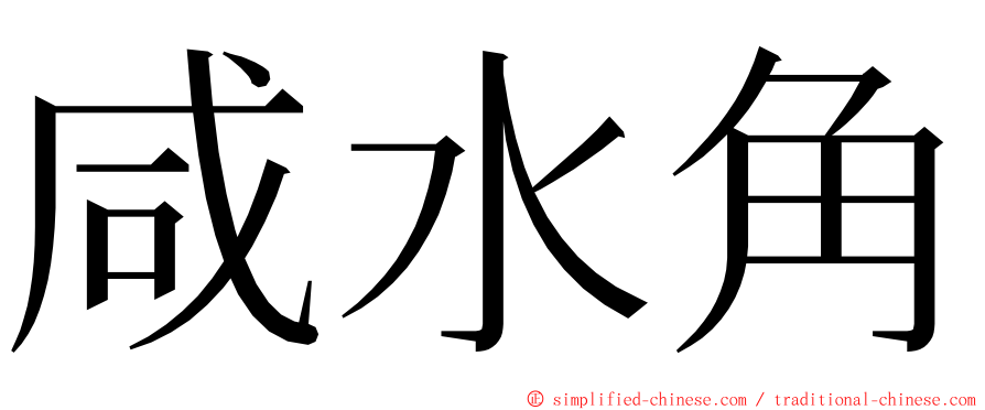 咸水角 ming font