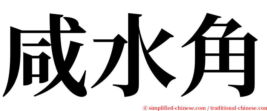 咸水角 serif font