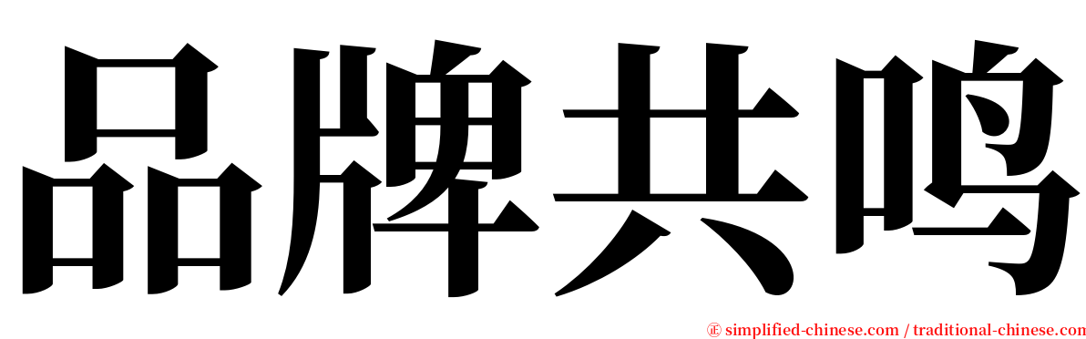 品牌共鸣 serif font