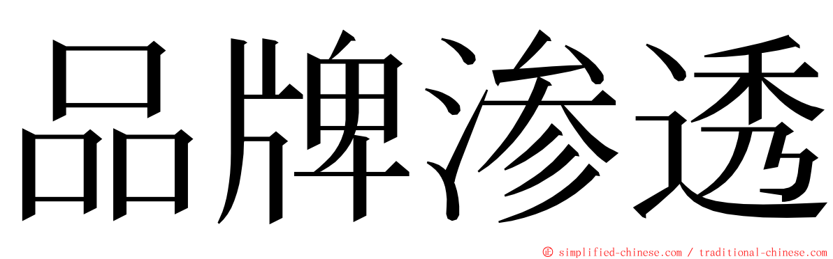 品牌渗透 ming font